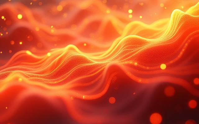 Fluide, animierte Grafiken auf einem Bildschirm, die Motion Graphics Design zeigen